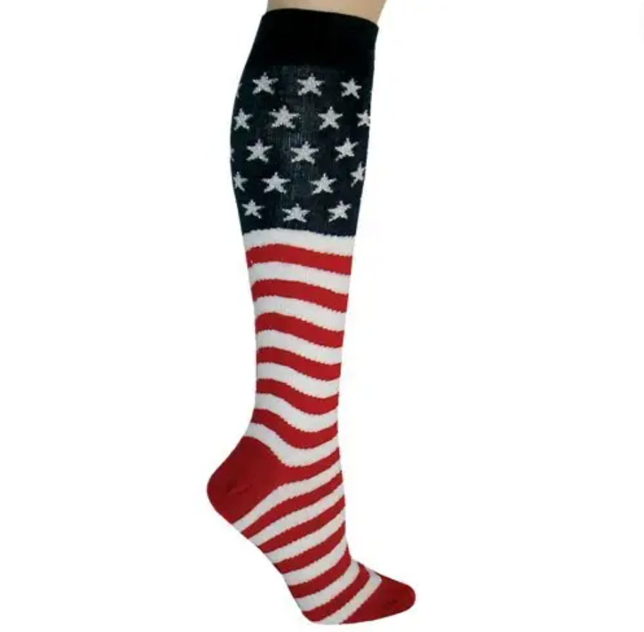 American Flag Knee High Socks