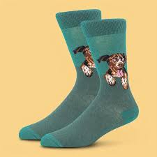 Brown Farm Dog Socks
